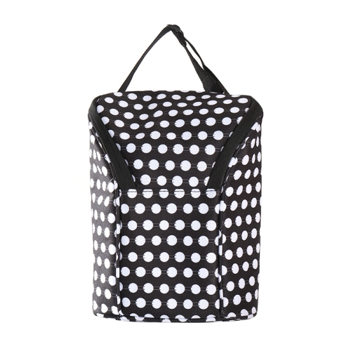 

Travel Diaper Storage Bag Hang Baby Stroller Thermal Insulation Bottle Bag(Black Circle)