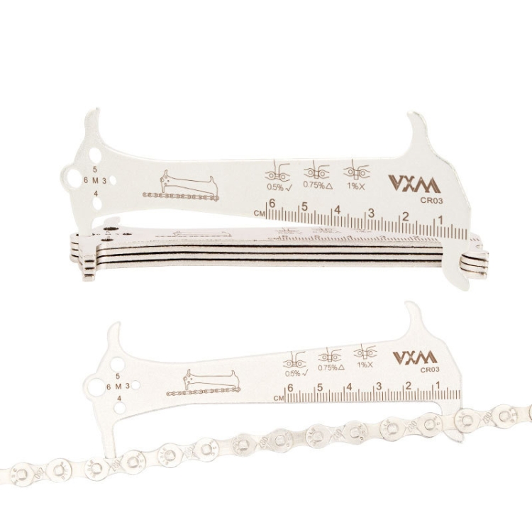 

2 PCS VXM 3 In 1 Stainless Steel Mountain Bike Road Bike Chain Gauge