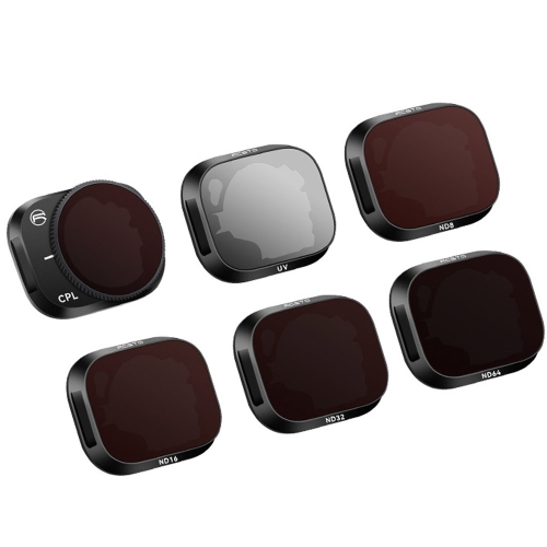 RCSTQ Aluminum Alloy Adjustable Filter Accessories for DJI Mini 3 Pro,Style: 6 In 1 Set