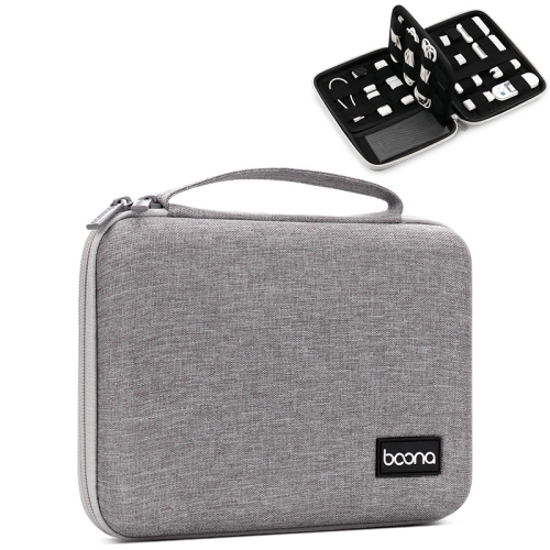 

Baona BN-F018 Multifunctional Double Layer EVA Hard Shell U Disk Data Cable Storage Bag(Grey)