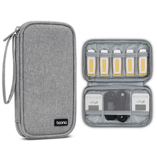 

Baona BN-C004 Mini U Disk Headphone Data Cable Storage Bag, Color: Single Layer (Gray)