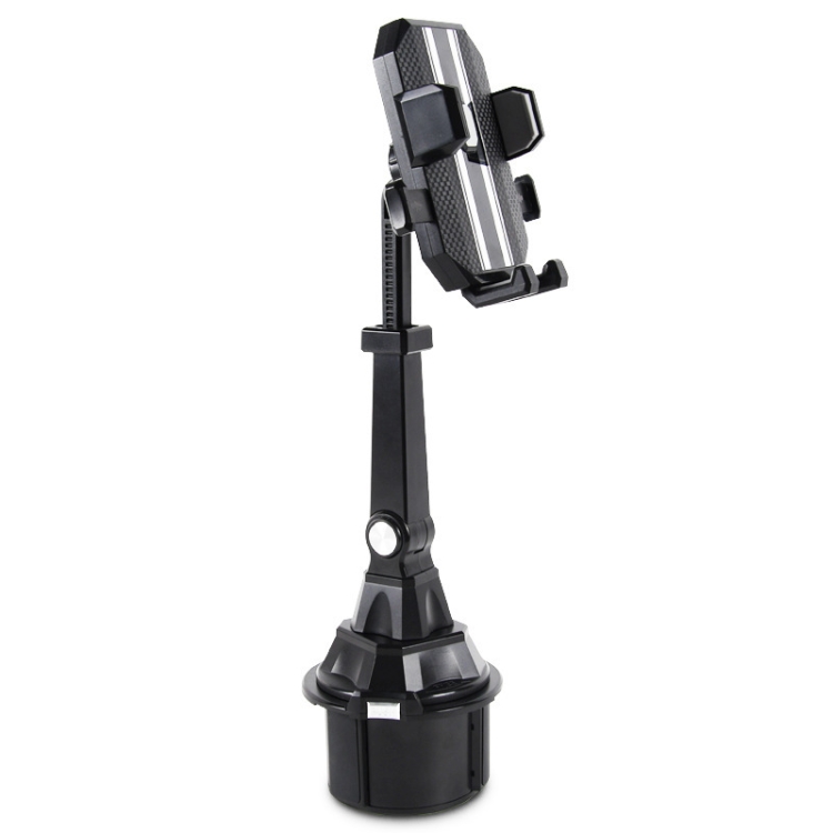 

Central Control Cup Holder Adjustable Length Mobile Phone Bracket Car Navigation Bracket(Black)