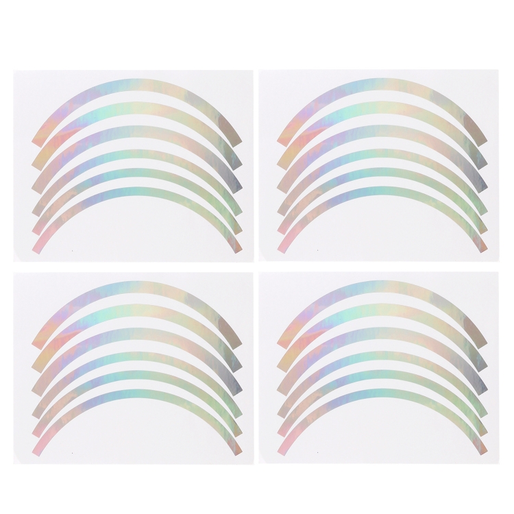 

2 Sets Wheel Hub Protective Sticker For Scooter Bicycle Electric Vehicle( Silver Colorful)