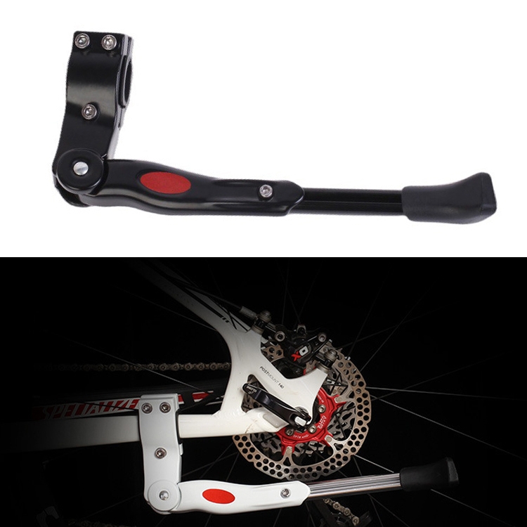 

2PCS Aluminum Alloy Bicycle Adjustable Kickstand Parking Rack(Black)