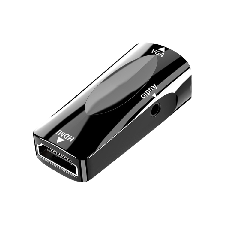 

HDMI To VGA Connector Video Adapter With Audio Cable, Color: Black Base