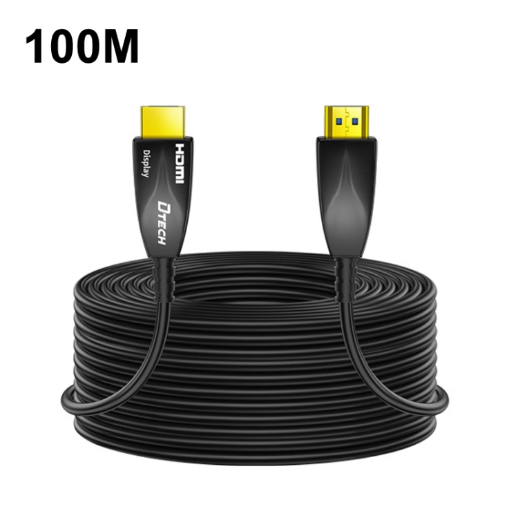 

DTECH HDMI 2.0 Version Fiber Optical Line 4K 60Hz Large Screen TV Engineering Wiring, Length: 100m