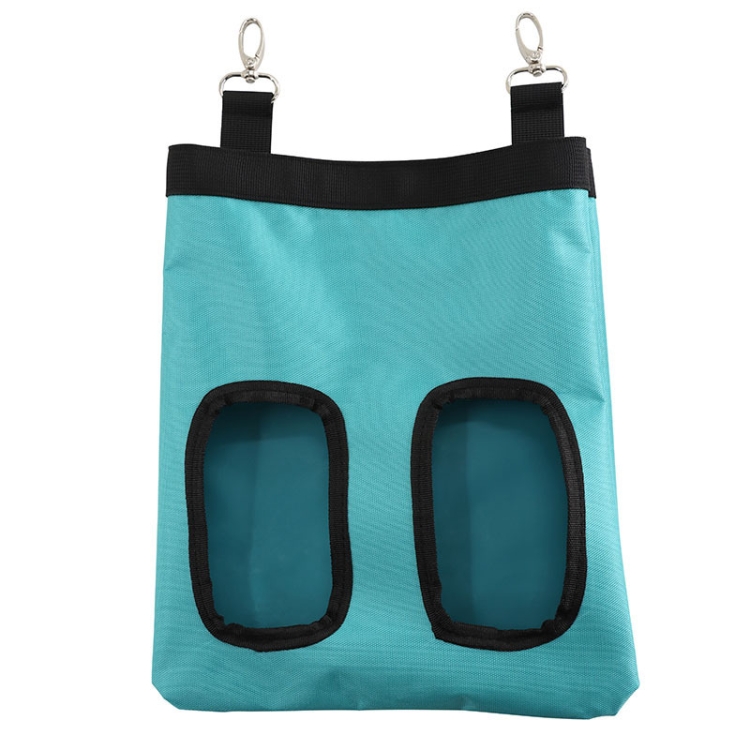 

Pet Rabbit Guinea Pig Hanging Feeding Hay Storage Bag, Specification: Blue Two-hole