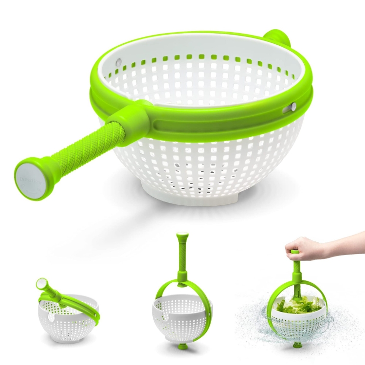 

Salad Dehydrator Nylon Colander Rotating Vegetable And Fruit Cleaning Spoon