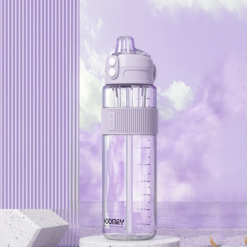 

Summer Fitness Sports Plastic Straw Water Bottle, Capacity: 1000ml (Purple)