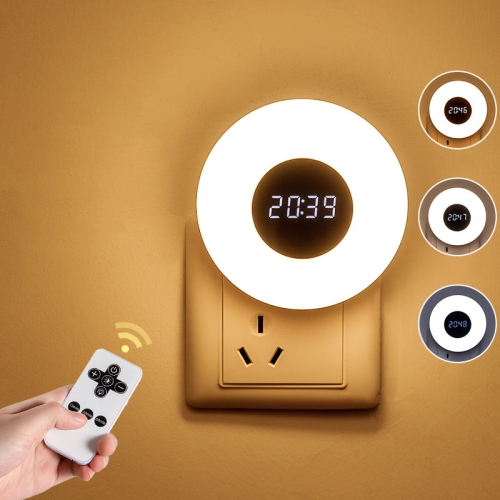 

Stepless Dimming Remote Control Night Light, CN Plug, Color: Three-color