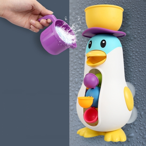 

LXB-76 Baby Bathroom Penguin Windmill Playing Water Toy(As Show)