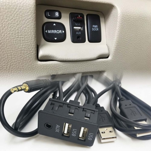 

Car Universal Modification Dual USB +AUX Interface Charging Seat