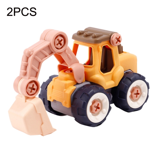 

2PCS LXB-418 Removable Assembly Simulation Engineering Vehicle Model(Excavator)