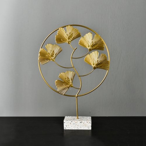 

BJ1481 Wrought Iron Three-dimensional Ornament, Spec: Large Ginkgo Leaves