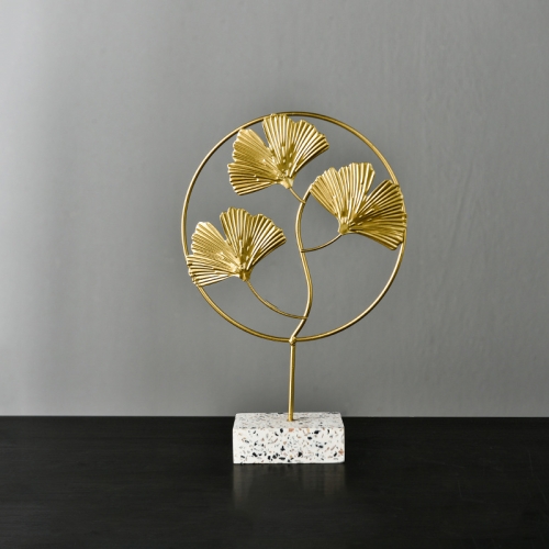 

BJ1481 Wrought Iron Three-dimensional Ornament, Spec: Small Ginkgo Leaves
