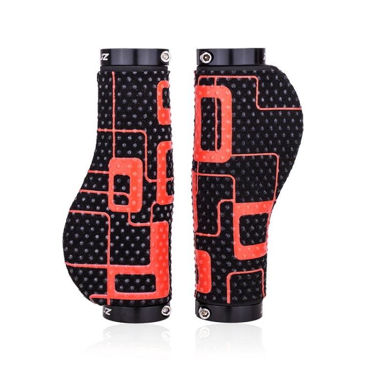 

ZTTO Ergonomic Dual Locking Bicycle Grip Covers(Black Red)