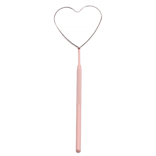 

3PCS Stainless Steel Heart Shaped Grafting Eyelashes Inspection Mirror Beauty Tool(Girl Pink )