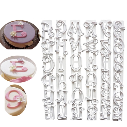 

2 Sets Alphanumeric Printing Press Molding Sugar Art Baking Fondant Cake Decorating Tool