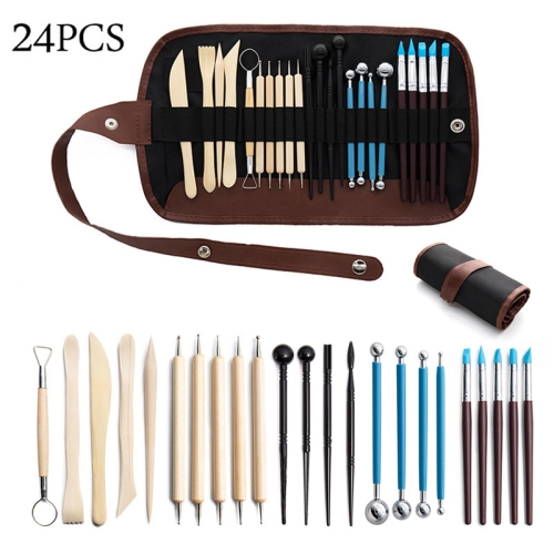 

24 In 1 Pottery Tool Set Pottery Clay Stone Carving Knife DIY Clay Combination Tool