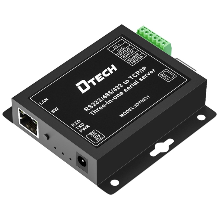 

DTECH IOT9031 RS232/485/422 To TCP 3 In 1 Serial Server, CN Plug