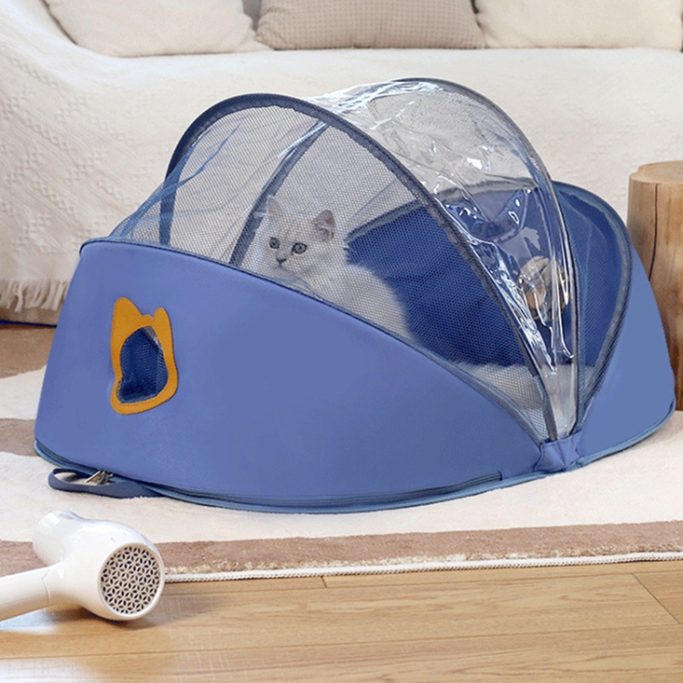 

Foldable Pet Drying Box Cat Dog Cage Pet Blow Box Drying Room(Blue Purple)