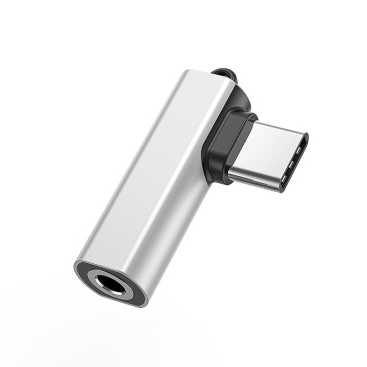 

BK-158 Type-c/USB-C Elbow Headphone Adapter(Silver)