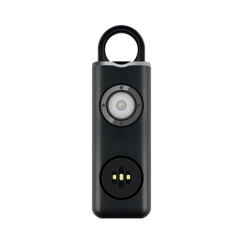 

Anti-wolf Alarm Rechargeable Female Student Self-defense Keychain(Black)