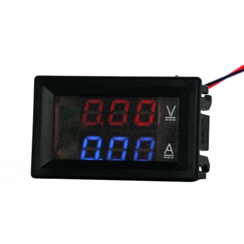 

Dual-Display Voltage Current Meter Digital DC Voltage Meter, Specification: 50A (Red Blue)