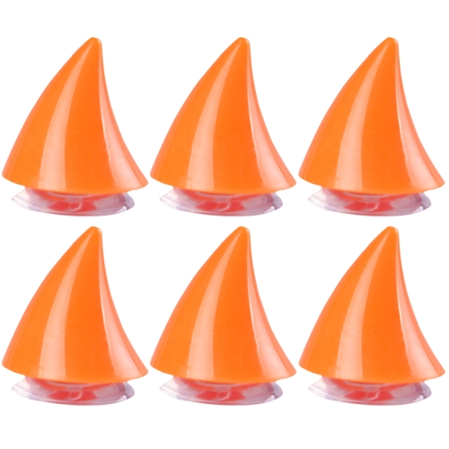 

6PCS Motorcycle Helmet Devil Sucker Decoration, Style: Small Horns (Orange)