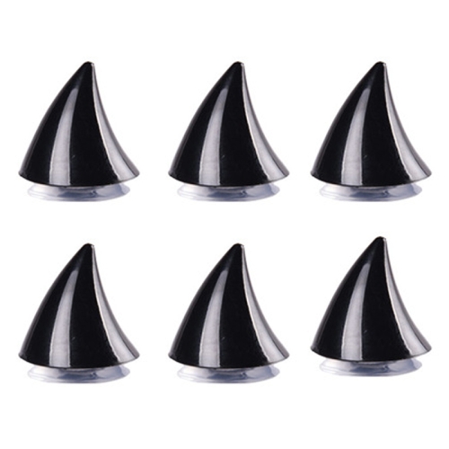 

6PCS Motorcycle Helmet Devil Sucker Decoration, Style: Small Horns (Black)