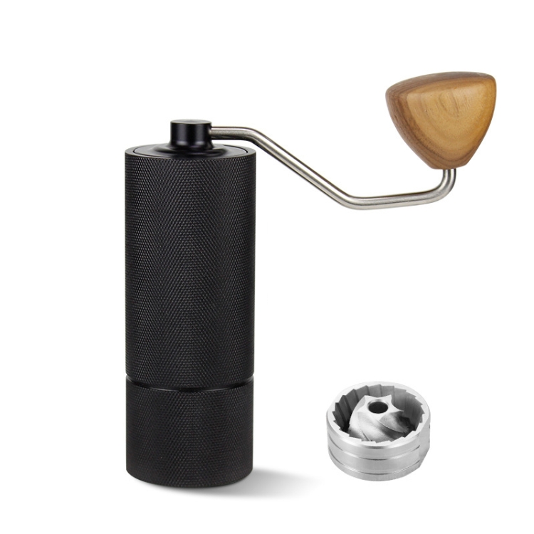 

CNC Stainless Steel Hand Crank Coffee Bean Grinder, Specification: Pentagon Black