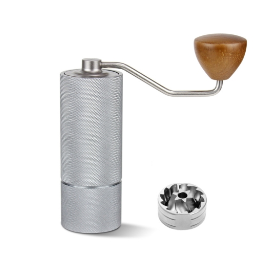 

CNC Stainless Steel Hand Crank Coffee Bean Grinder, Specification: Hexagon Gray