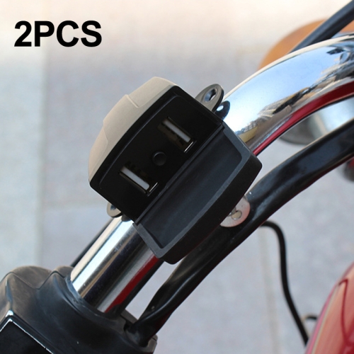 Thermomètre de guidon de moto 2 pièces 22-25mm (blanc)
