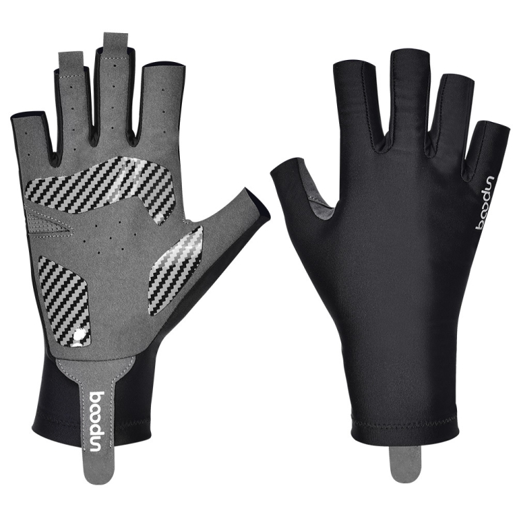 

BOONUN P101251 Summer Outdoor Half Finger Silicone Non-Slip Fishing Gloves, Size: L(Black)