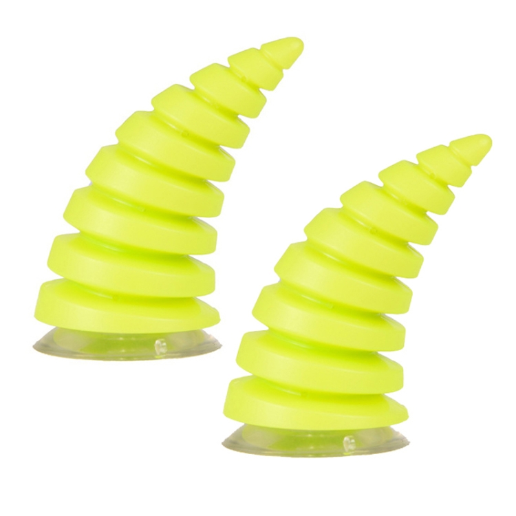 

2PCS Motorcycle Horn Sucker Helmet Decoration(Green)