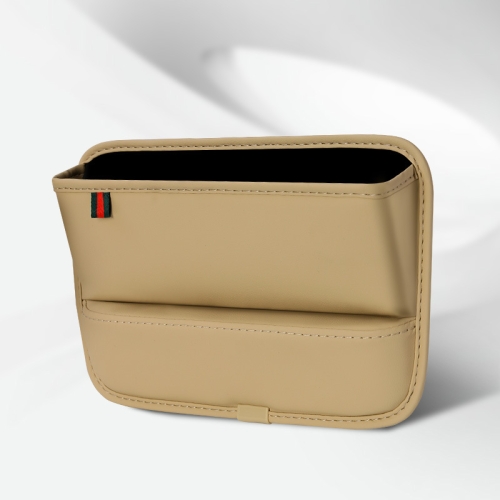 

Car Seat Sewing Box Central Control Slot Storage Bag(Beige)