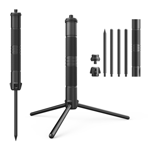 

Foldable Portable Aluminum Alloy Tripod Light Stand Mobile Phone Live Tripod(Black)