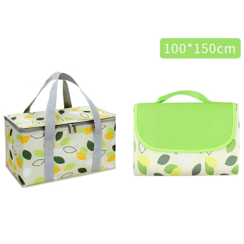 

JY2209 Camping Moistureproof Portable Picnic Basket Set, Spec: Leaves+150x100cm