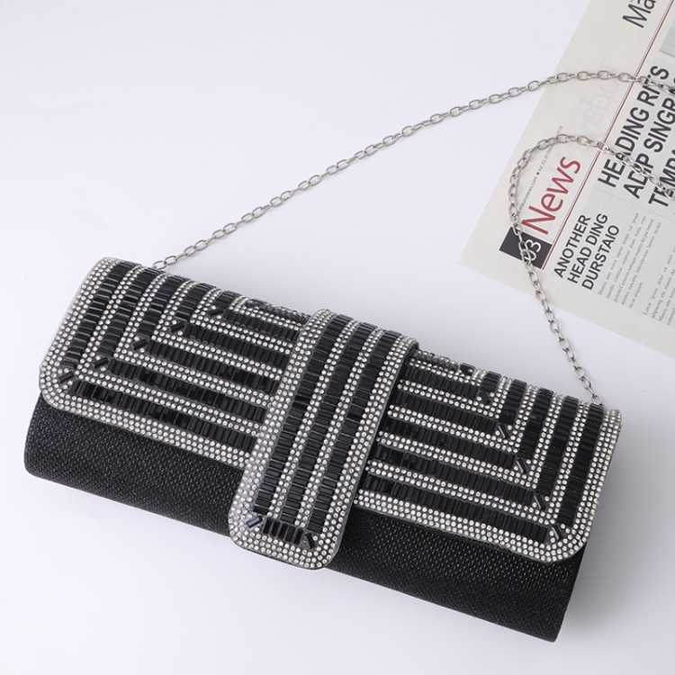 

Ladies Evening Bag Shoulder Bag Hand Messenger Bag(Black)