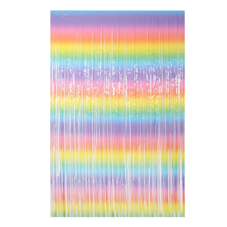 

2 PCS 2M Birthday Party Decoration Background Rain Curtain(Rainbow Gradient)
