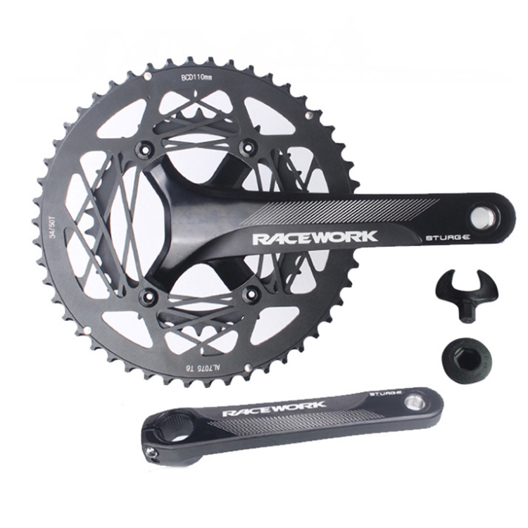 

RACEWORK RKRFA Road Bike Aluminum Alloy 22-speed Crankset, Spec: 53-39T without BB