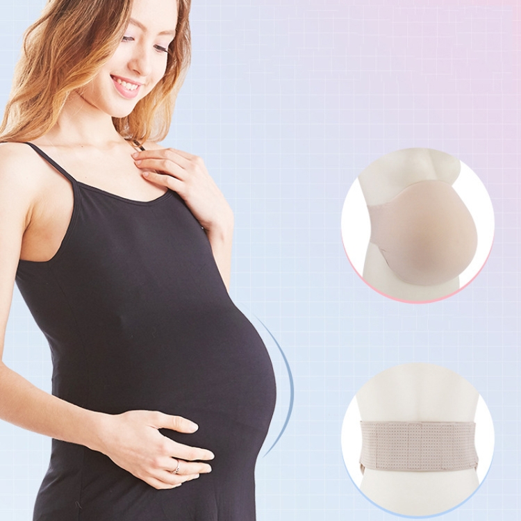 

Memory Foam Pregnant Women Props Lightweight Breathable Simulation Fake Belly, Size: M(Skin Color)