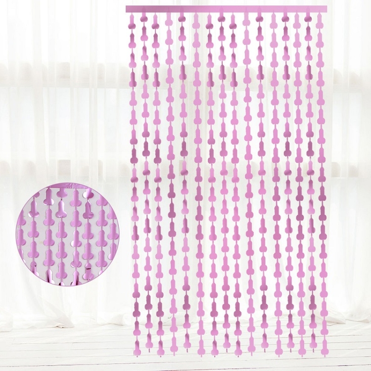 

1x2M Bachelor Party Alien Rain Curtain Birthday Background Wall Arrangement Props(Pink)