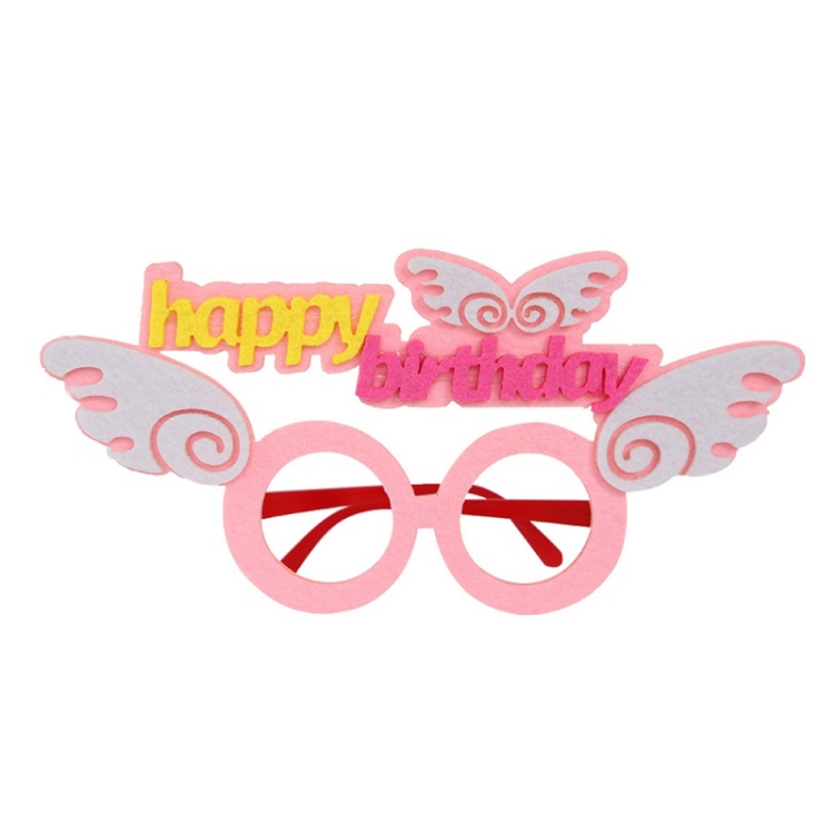 

2 PCS Funny Glasses Birthday Party Cartoon Decoration Photo Props, Shape: Angel Wings
