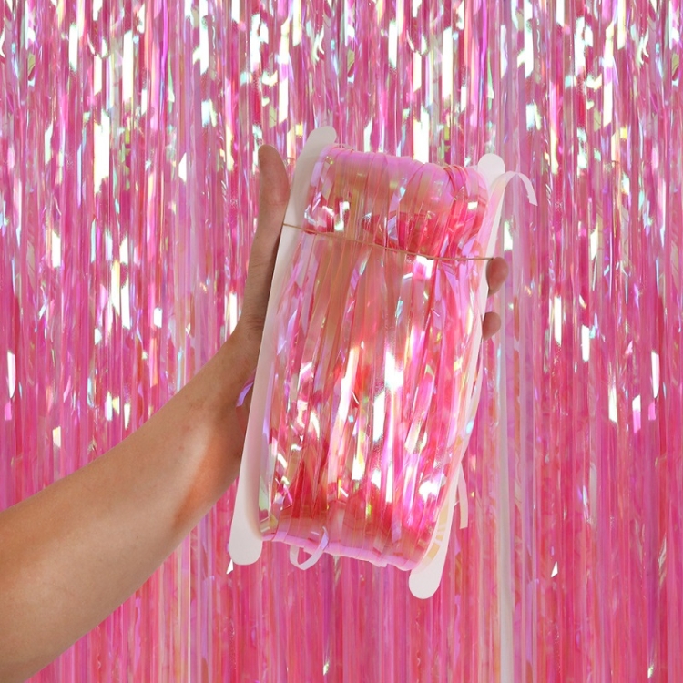 

Candy Rain Curtain Festive Party Decoration Photo Background, Size: 1x3M Pink