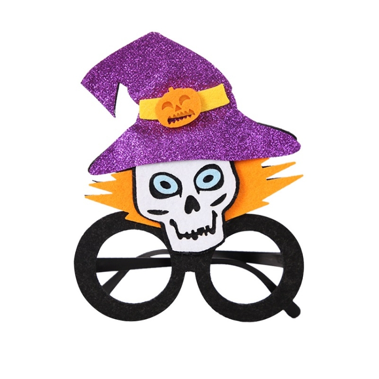 

3 PCS Halloween Decoration Funny Glasses Party Skeleton Spider Horror Props Skull Hat