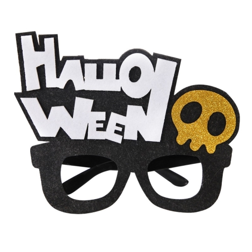 

3 PCS Halloween Decoration Funny Glasses Party Skeleton Spider Horror Props Yellow Skull