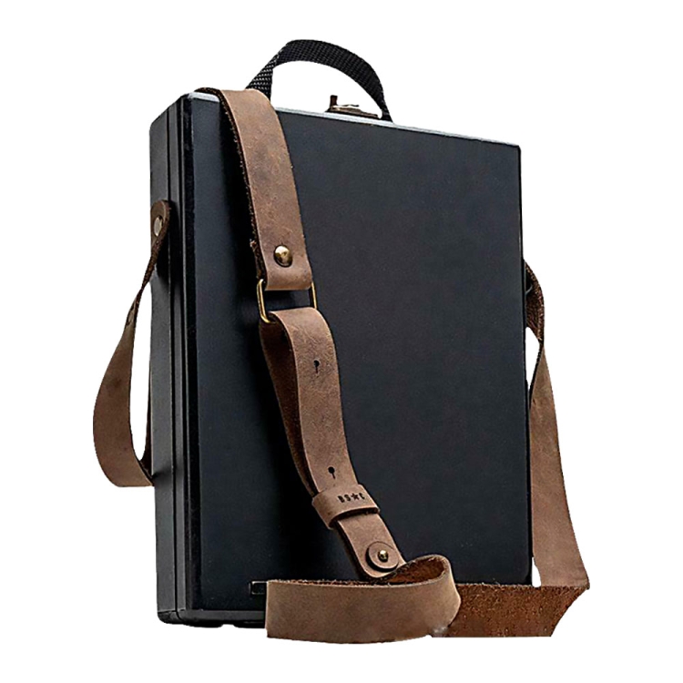 

Writer Messenger Wooden Box Walnut Briefcase(Black)