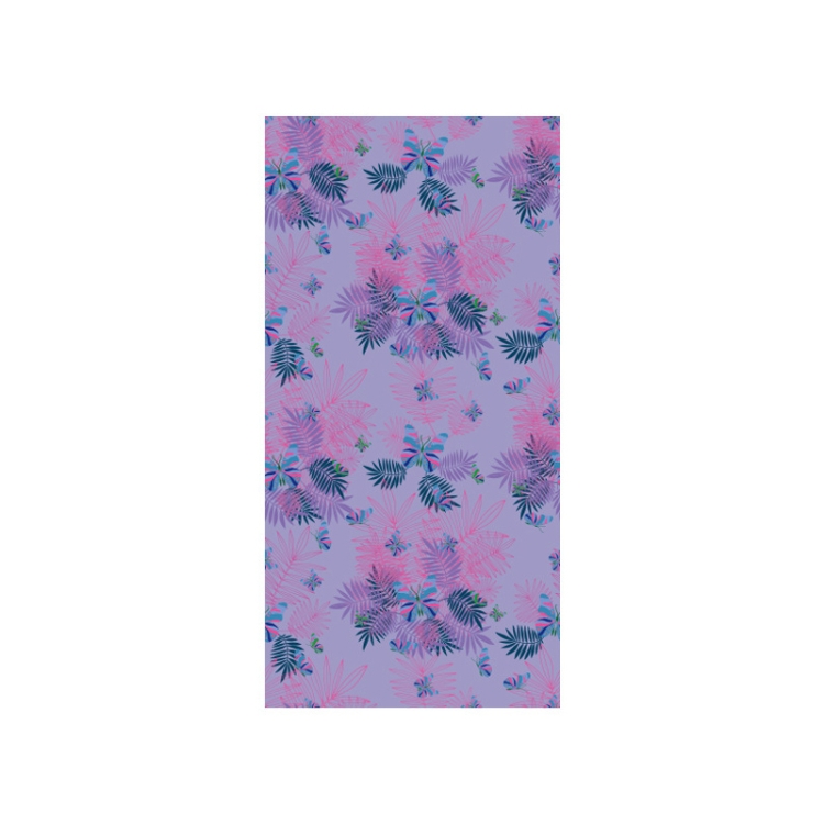 

Printed Solid Color Beach Vacation Swimming Bath Towel Beach Towel, Color: Amethyst Flower(Round Mesh Bag)