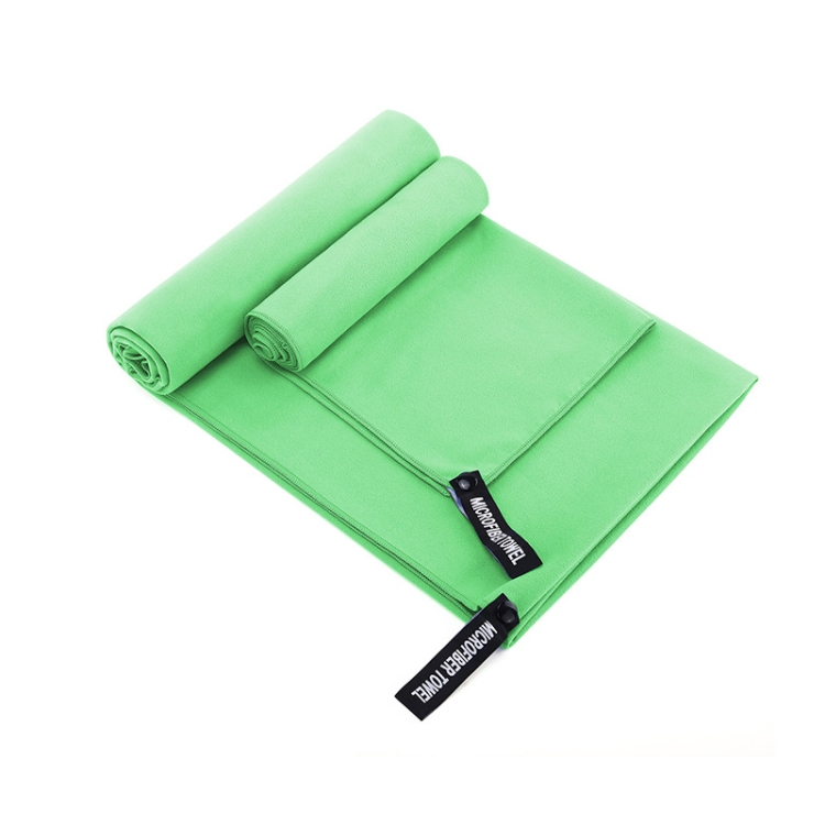 

Printed Solid Color Beach Vacation Swimming Bath Towel Beach Towel, Color: Green(Round Mesh Bag)